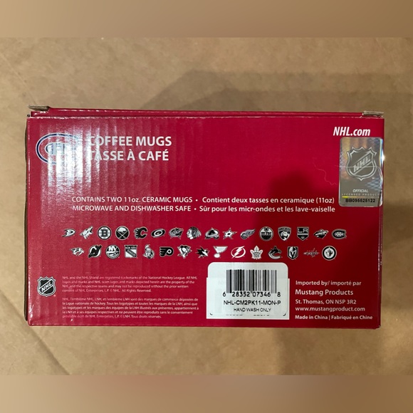 NHL Montreal Canadiens Ceramic Sublimated Hockey Mug Set, 11-oz, 2-pk - Picture 6 of 7